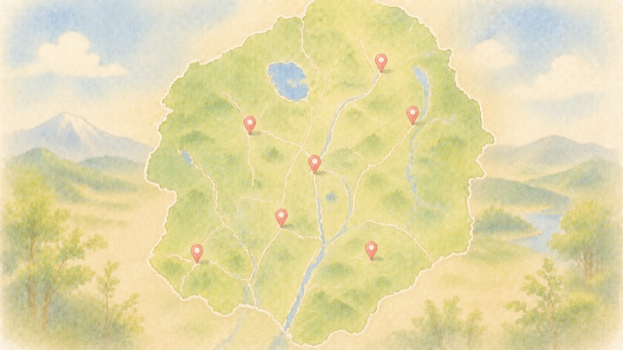 栃木県の地図とクリニックの位置を示すイラスト